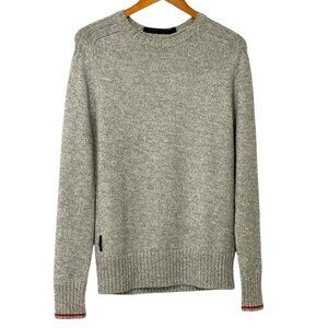 Icebreaker Men's Spire Crewe Sweater Light Gray Wool Pullover Crewneck Size S